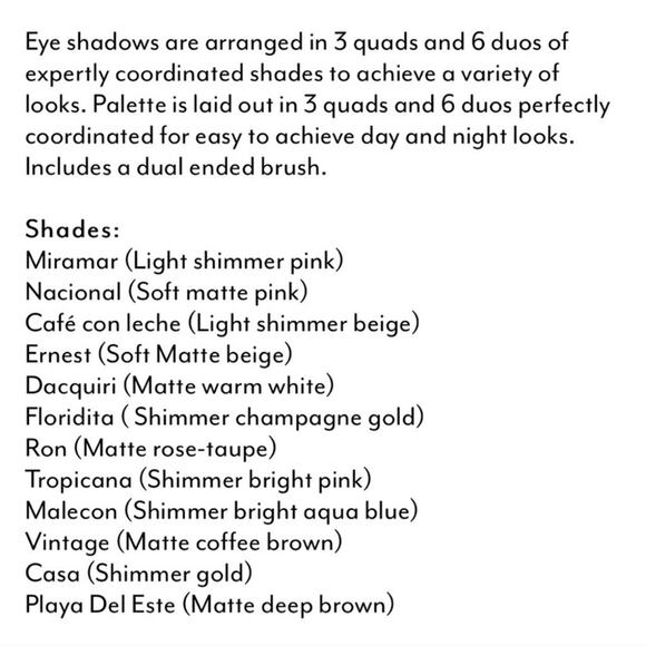 CARGO COSMETICS HAVANA NIGHTS EYE SHADOW PALETTE LIMITED EDITION GREAT GIFT! - Picture 4 of 5